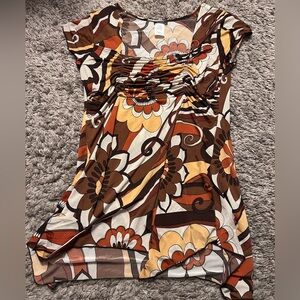 Y2K Akoya Floral Top Size Large